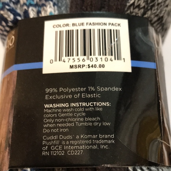 *Cuddl Duds 4 Pair Boot Socks - Picture 4 of 10